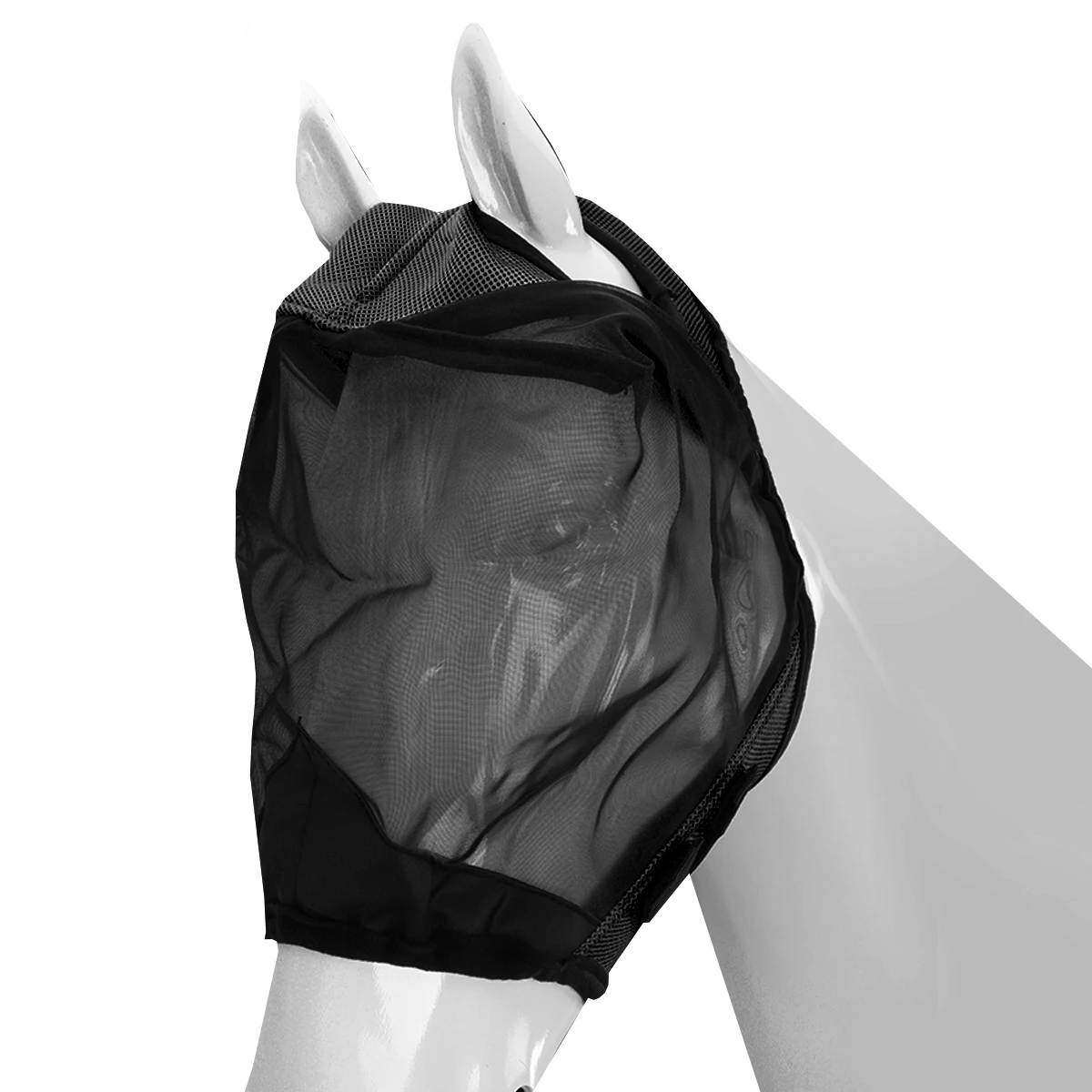 Vliegenmasker Horsegear Zonder Oren En Neus Zwart - Afbeelding 2