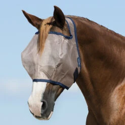 Vliegenmasker Horseware Mio No Ears Brons-blauw