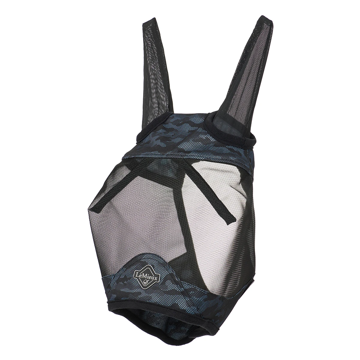 Vliegenmasker LeMieux Visor-Tek Half Camo Donkerblauw - Afbeelding 2