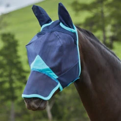 Weatherbeeta Vliegenmasker Weatherbeetra Fine Ears & Nose Donkerblauw-turquoise