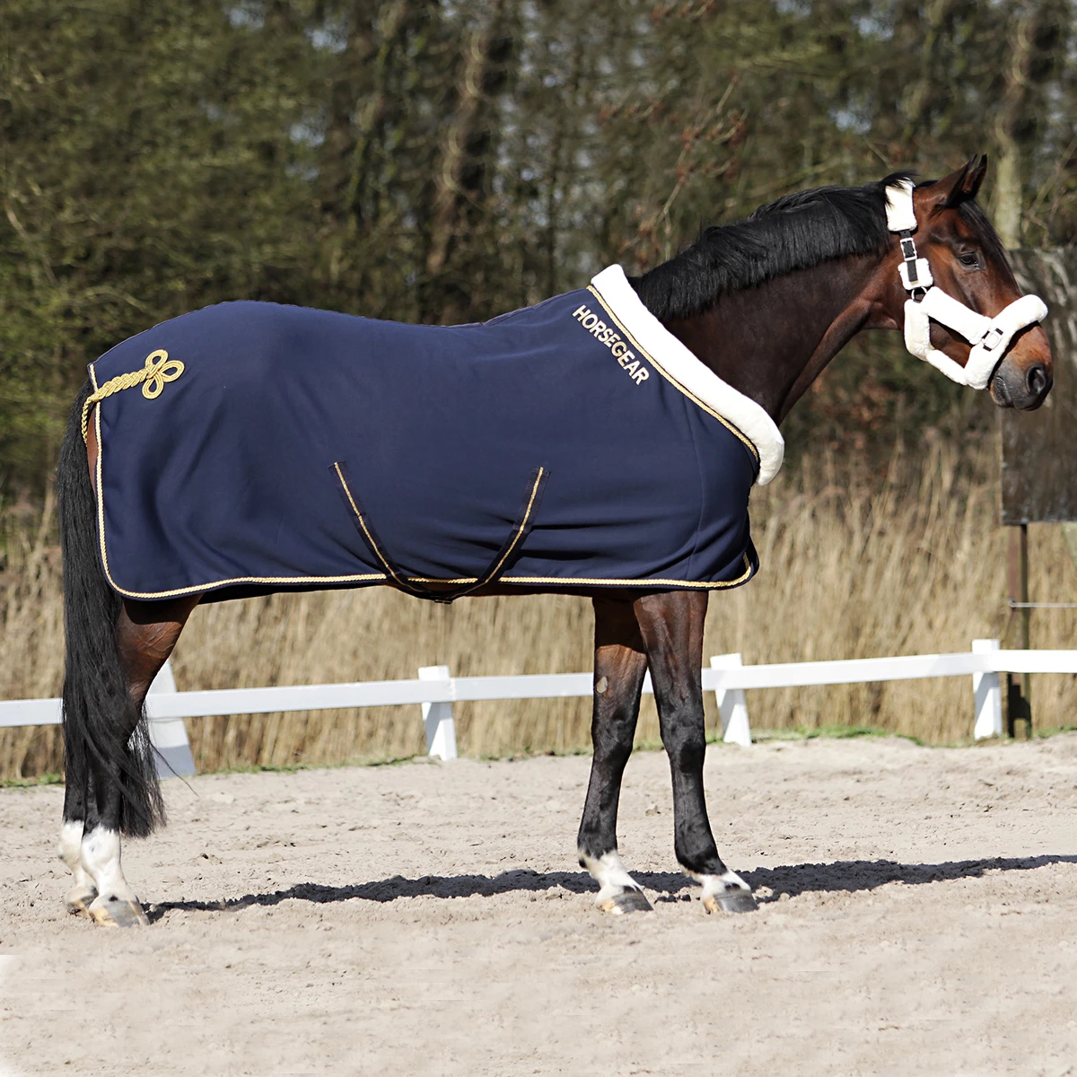 Zweetdeken Horsegear Lyx Donkerblauw - Afbeelding 3