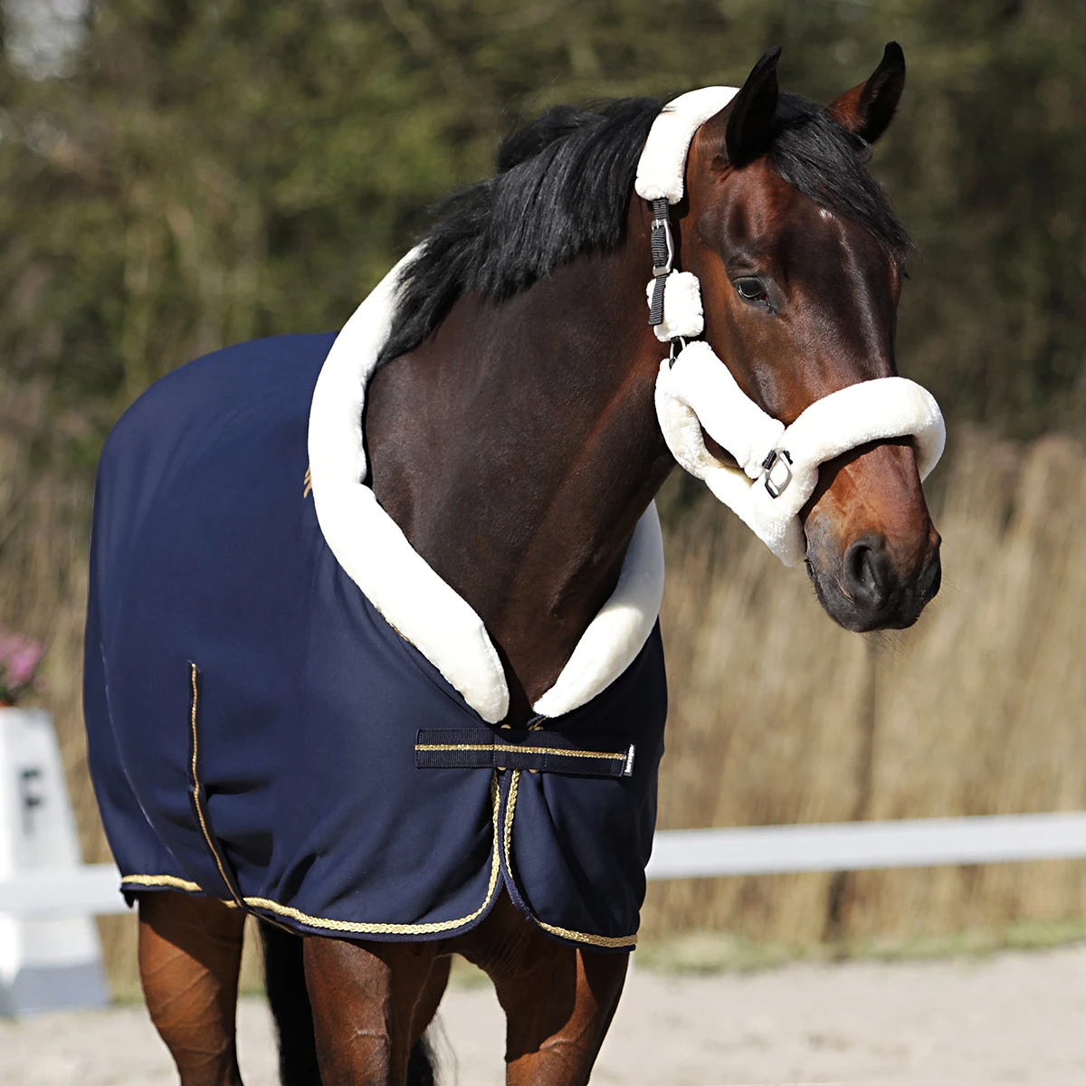 Zweetdeken Horsegear Lyx Donkerblauw - Afbeelding 4