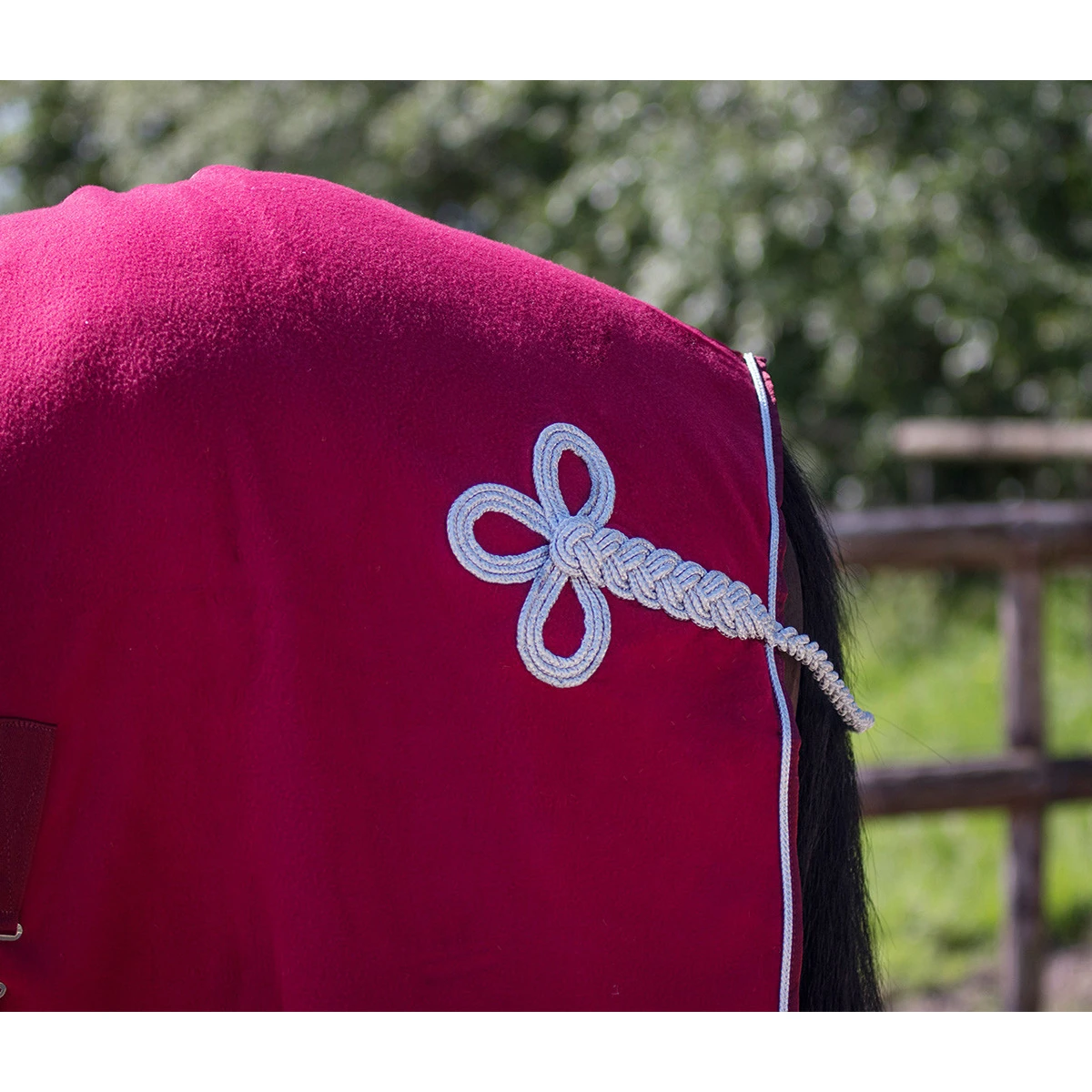 Zweetdeken QHP Ornament Donkerrood - Afbeelding 4