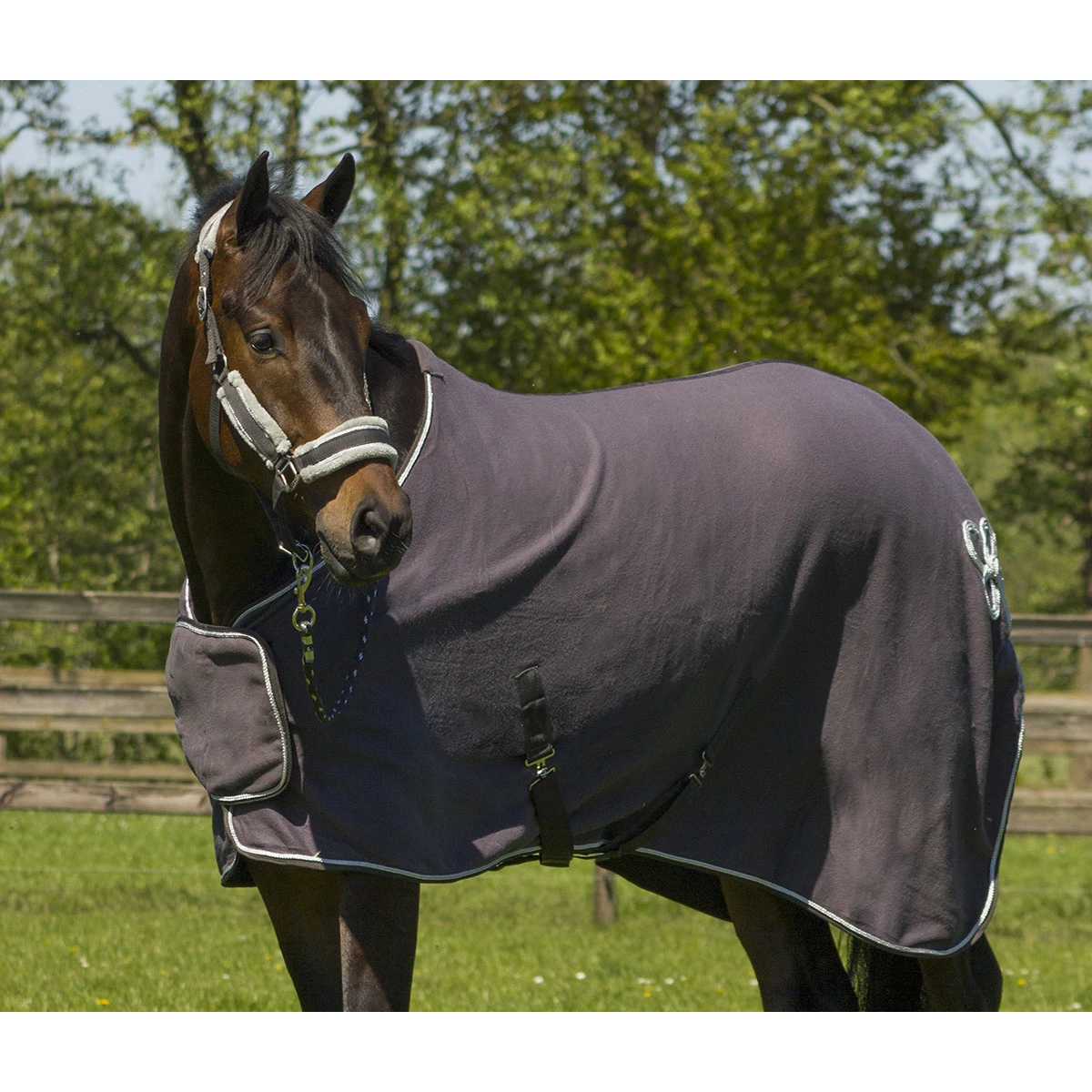 Zweetdeken QHP Ornament Grijs - Afbeelding 2