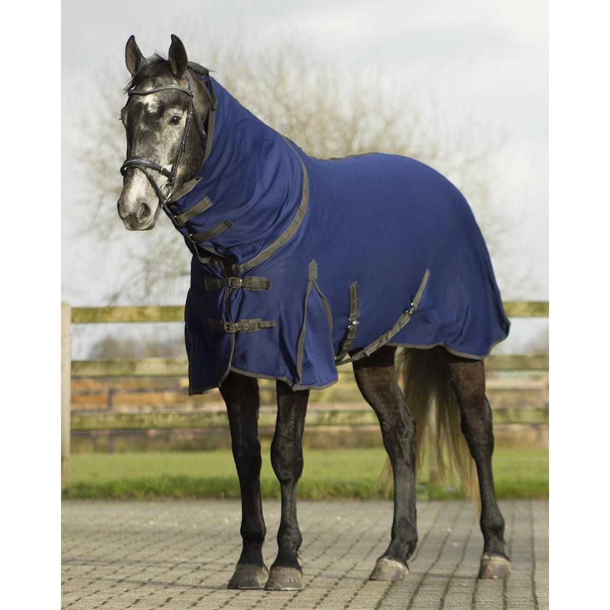 Zweetdeken QHP Quick Dry Met Hals Donkerblauw - Afbeelding 3